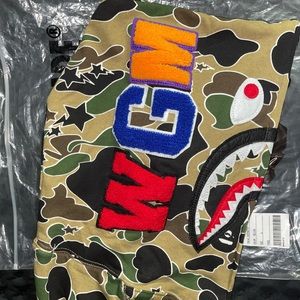 Bape Sta Camo Shark Full Zip Hoodie Yellow Size Large SS21